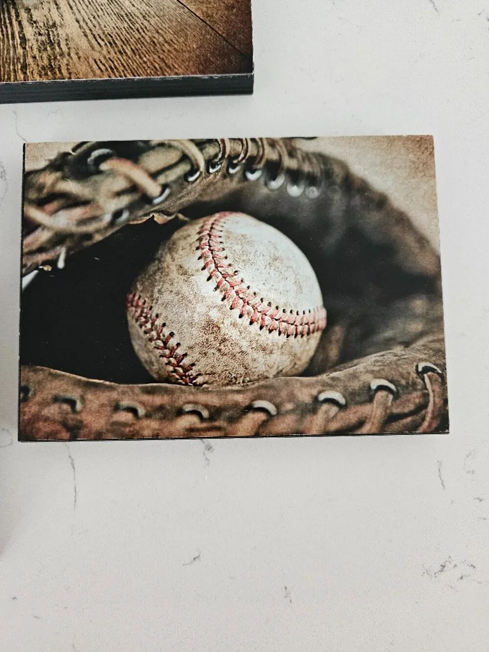 Vintage Look Baseball Wood Wall Plaques Lot of 3 - Sports Decor Glossy 8x10 5x7